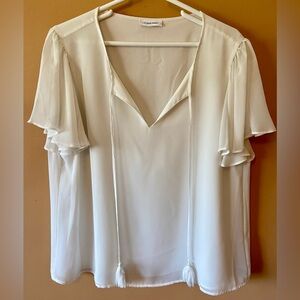 Calvin Klein Ruffle Sleeve fully lined Blouse